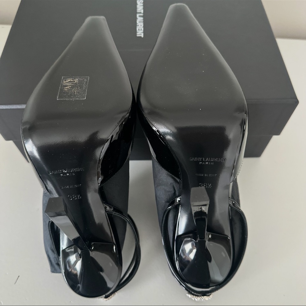 Saint Laurent Black Anouk Pumps In Patent Leather 38.5 - Picture 5 of 8